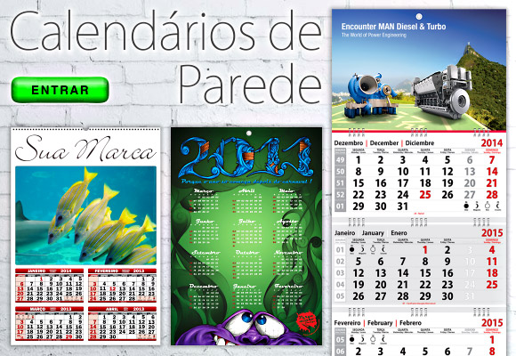 Calendário de parede personalizado Elograf
