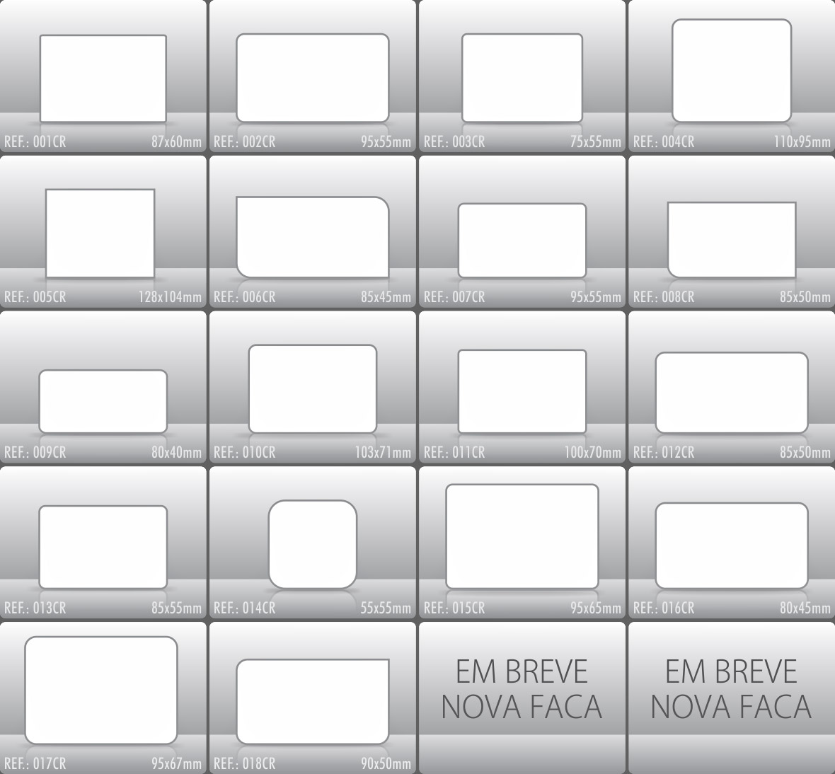 Lista de formatos de cartão de visita Lista de formatos de cartão de visita