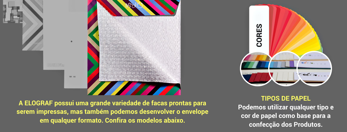 Facas e formatos de envelopes bolha personalizados Facas e formatos de envelopes bolha personalizados