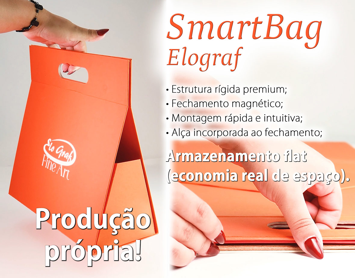 SmartBag Elograf com fechamento magnético para sacolas personalizadas